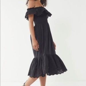 Urban Outfitters Eyelet Midi Dress